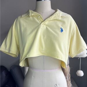 U.S. Polo Assn. Yellow Crop Top
